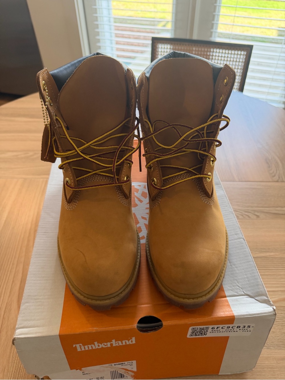 Timberland Men's Wheat Nubuck Lace-Up Work Boots
